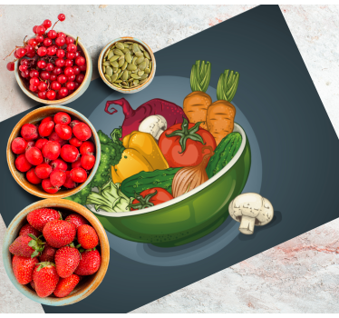 Colorful vegetable bowl izvirna jedilna podloga - TenStickers