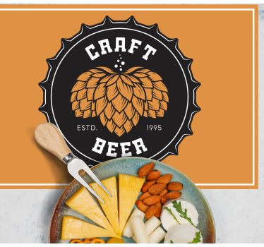Craft beer logo izvirna jedilna podloga - TenStickers