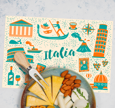 Culinary italia scene izvirna jedilna podloga - TenStickers