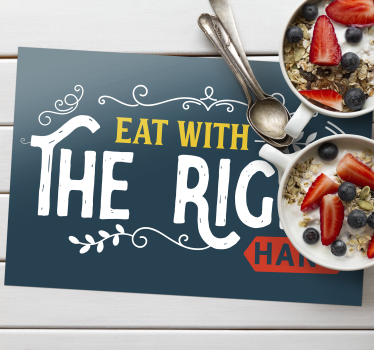 Eat with right hand pogrinjek s citati - TenStickers
