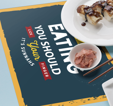 Eating finger lick pogrinjek s citati - TenStickers