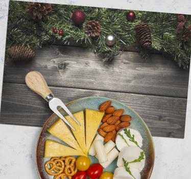 Festive pinecone arrangement božična pogrinjek - TenStickers