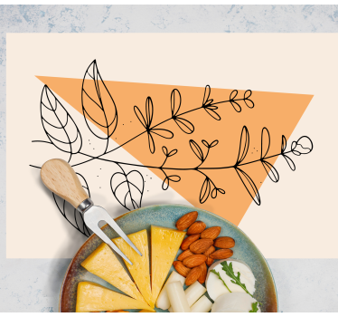 Floral abstract design izvirna jedilna podloga - TenStickers