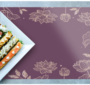 Floral lotus pattern elegantna pogrinjek - TenStickers