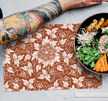 Floral print surface teksturiran pogrinjek - TenStickers