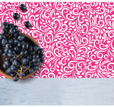 Floral swirl pattern teksturna pogrinjek - TenStickers