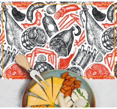 Food illustration patterns izvirna jedilna podloga - TenStickers