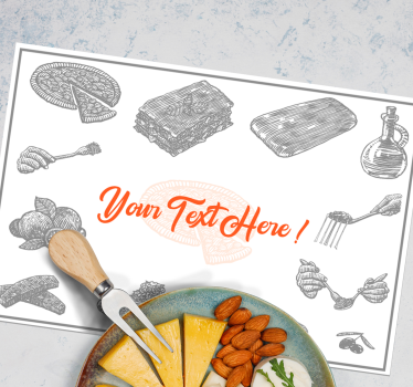 Food illustration style izvirna jedilna podloga - TenStickers