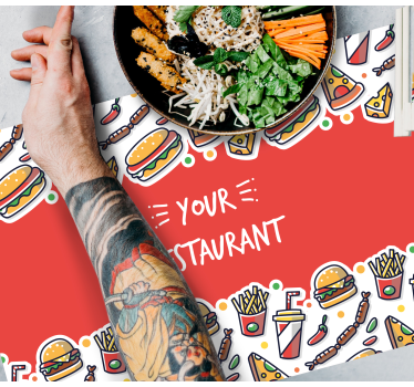 Food themed artwork izvirna jedilna podloga - TenStickers