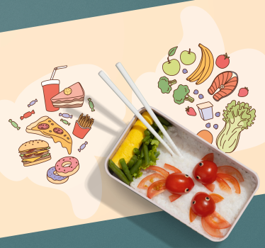 Food-themed elements otroški pogrinjek za mizo - TenStickers