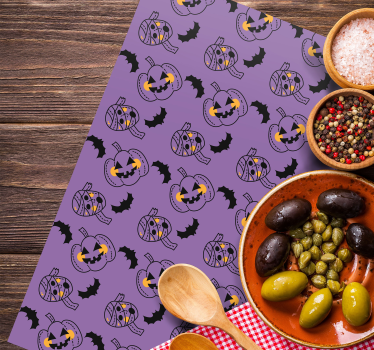 Halloween mumije netopirji in bučke halloween namizne preproge - TenStickers