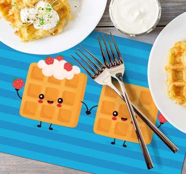 Happy waffle friends otroški pogrinjek za mizo - TenStickers