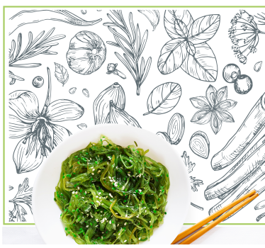 Herb pattern background teksturna pogrinjek - TenStickers