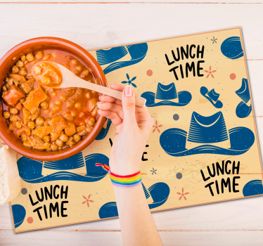 Kavbojski klobuk drugih barv vinil placemat - TenStickers