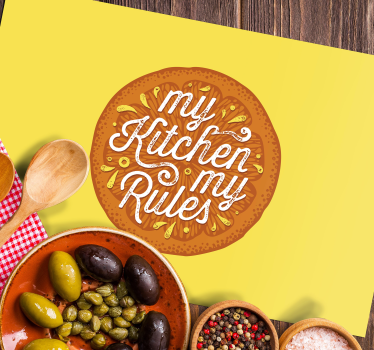 Kitchen rule statement pogrinjek s citati - TenStickers