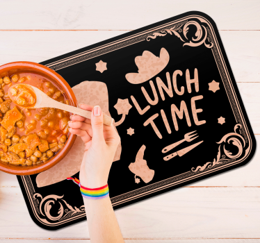 Klobuk in škornji vzorec drugih barv vinil placemats - TenStickers