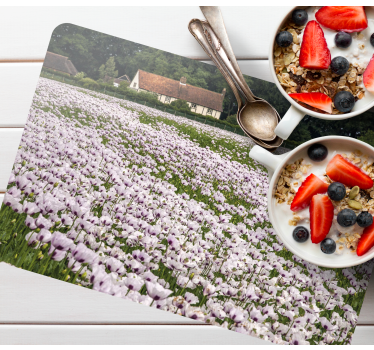 Lavender flower field izvirna jedilna podloga - TenStickers