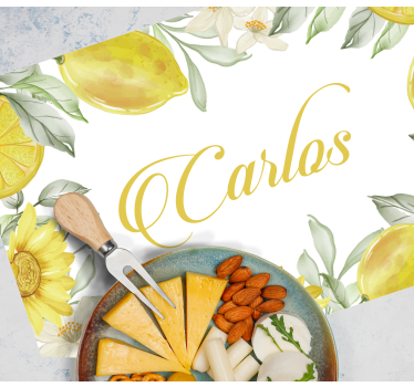 Lemon floral arrangement osebni pogrinjek - TenStickers