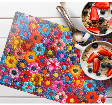 Lively floral arrangement z izvirno jedilno podlogo - TenStickers