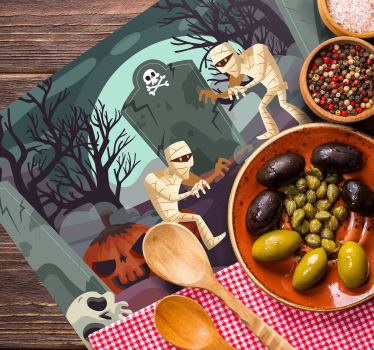 Mummies emerging graveyard pogrinjek - TenStickers