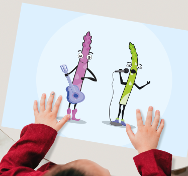 Musical vegetable characters otroški pogrinjek za mizo - TenStickers