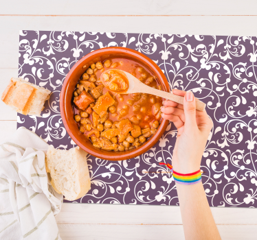 Okrasni listi paisley vinil placemats - TenStickers