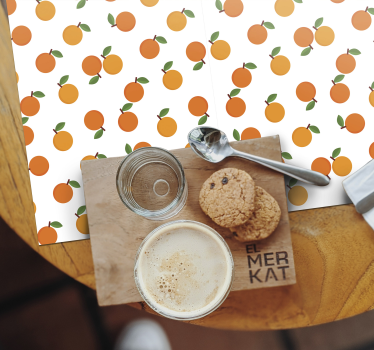 Orange fruit pattern izvirna jedilna podloga - TenStickers