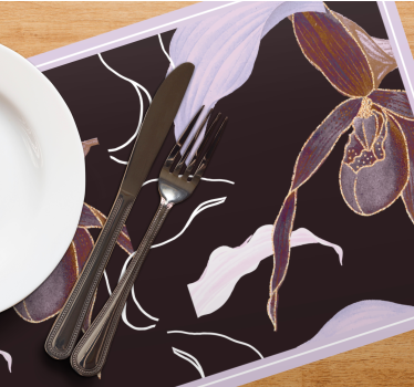 Orchid floral pattern elegantna pogrinjek - TenStickers