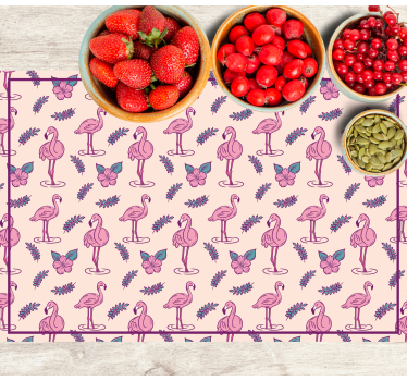 Originalni pogrinjki iz vinilnega vzorca flamingo - TenStickers