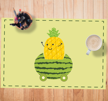 Pineapple watermelon vehicle otroški pogrinjek - TenStickers