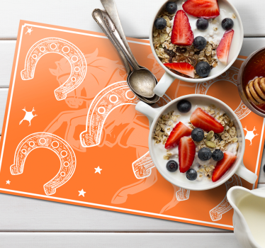 Podkev druge barve vinilne placemats - TenStickers