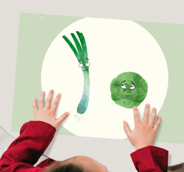 Por in brstični ohrovt ilustracija otroška namizna podloga - TenStickers