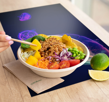 Raznobarvni meduze rib ribijo vinilni placemati - TenStickers