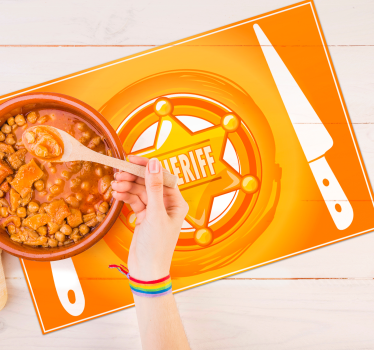 Sheriff star theme izvirna jedilna podloga - TenStickers