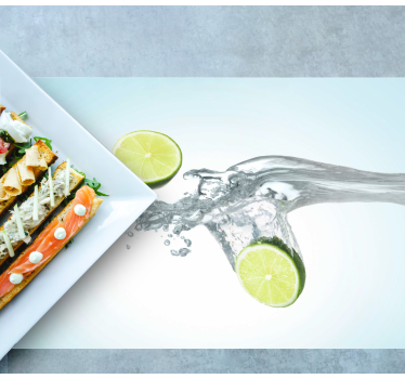 Sliced limes splash teksturna pogrinjek - TenStickers