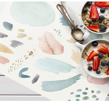 Soft watercolor shapes teksturni pogrinjek - TenStickers