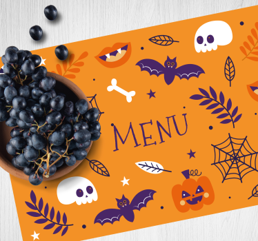 Spooky halloween menu za pogrinjek - TenStickers