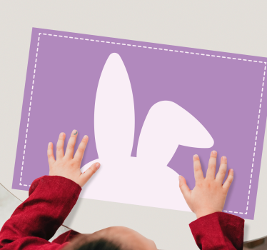 Srčkana zajčja ušesa otroška namizna preproga - TenStickers