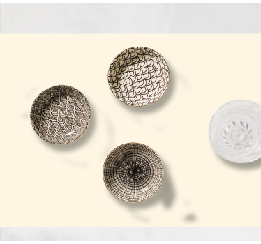 Stylish patterned bowls za teksturne pogrinjke - TenStickers