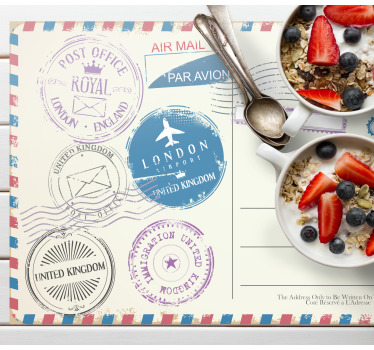 Travel stamp collection in pogrinjek s citati - TenStickers