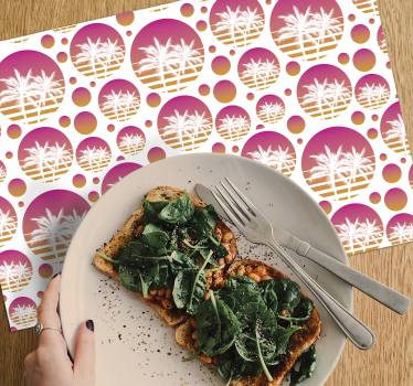 Tropical palm motifs izvirna jedilna podloga - TenStickers