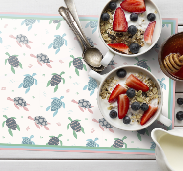 Turtle themed design otroški pogrinjek za mizo - TenStickers