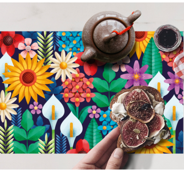 Vibrant floral arrangement izvirna jedilna podloga - TenStickers