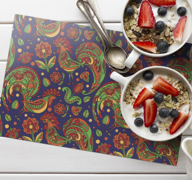 Vibrant floral patterns izvirna jedilna podloga - TenStickers