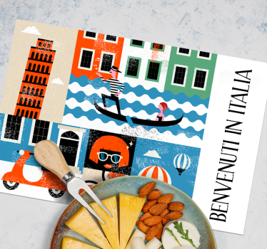 Vibrant italian scene izvirna jedilna podloga - TenStickers