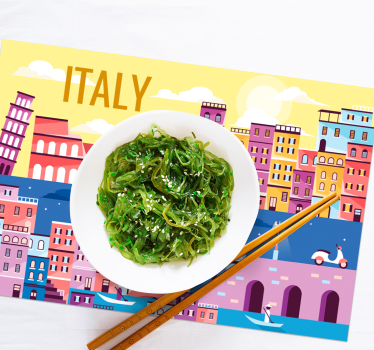 Vibrant italy cityscape pogrinjek z imenom - TenStickers
