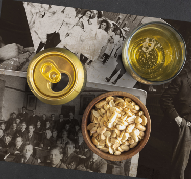 Vintage photo collage za pogrinjek domov - TenStickers