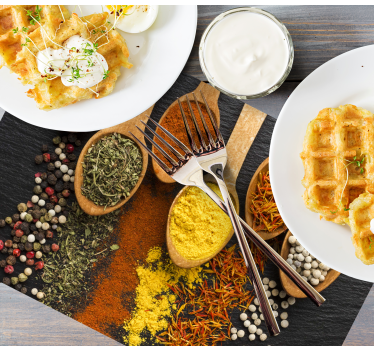 Waffle and spices izvirna jedilna podloga - TenStickers