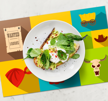 Wanted mexican theme izvirna jedilna podloga - TenStickers
