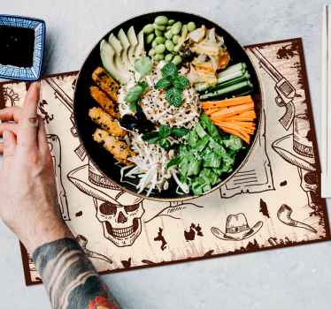 Zahodne ikone druge barve vinilne placemats - TenStickers